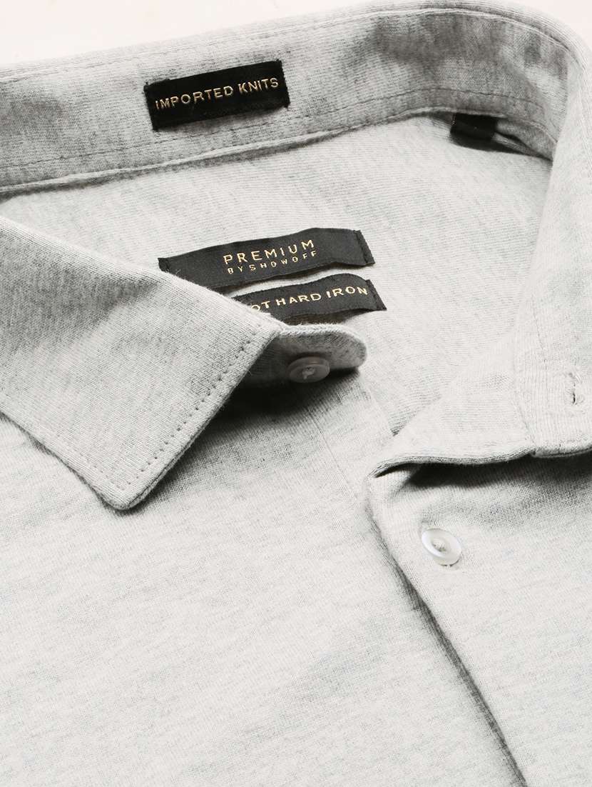 mens melange casual shirt - 19856082 -  Standard Image - 6