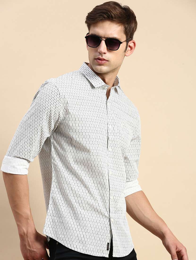 white cotton casual shirt - 19856087 -  Standard Image - 1