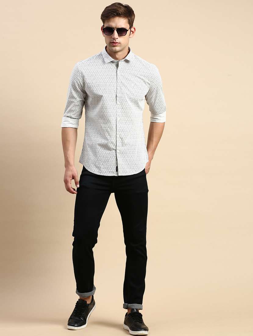 white cotton casual shirt - 19856087 -  Standard Image - 4