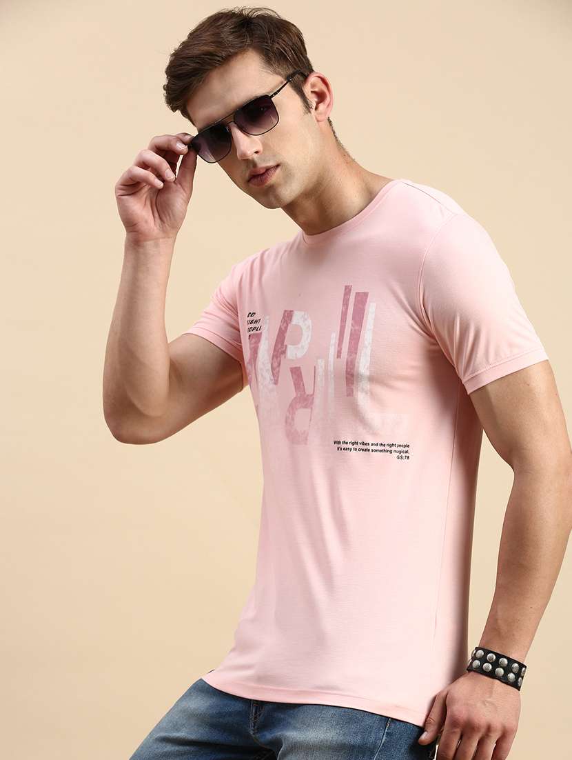 round neck printed cotton t-shirt - 19856099 -  Standard Image - 1