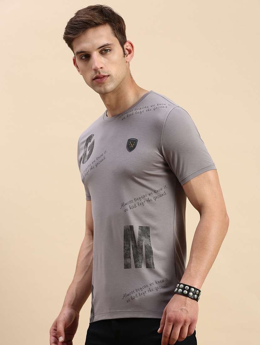 men front print short sleeve t-shirt - 19856109 -  Standard Image - 1