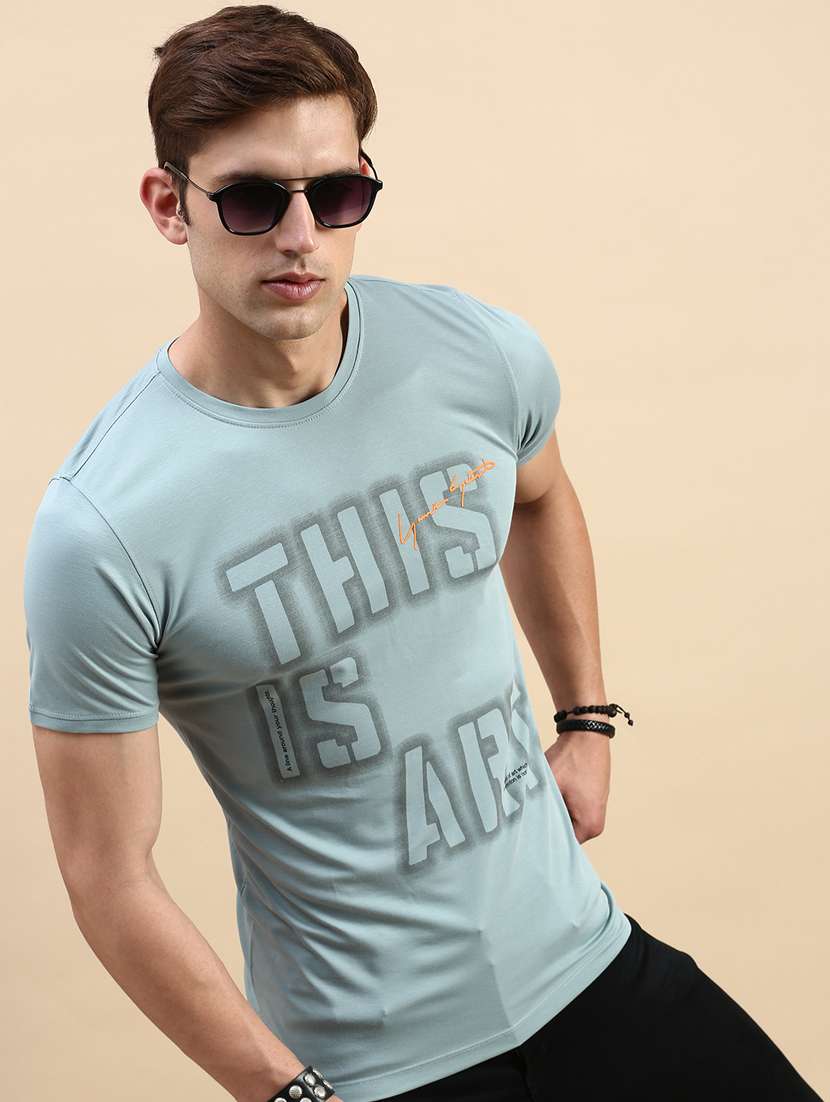 round neck printed cotton t-shirt - 19856120 -  Standard Image - 1