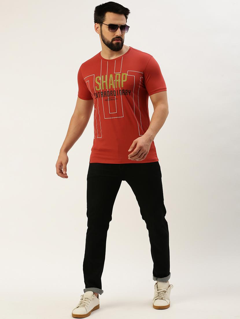men printed round neck t-shirt - 19856128 - Standard Image - 4