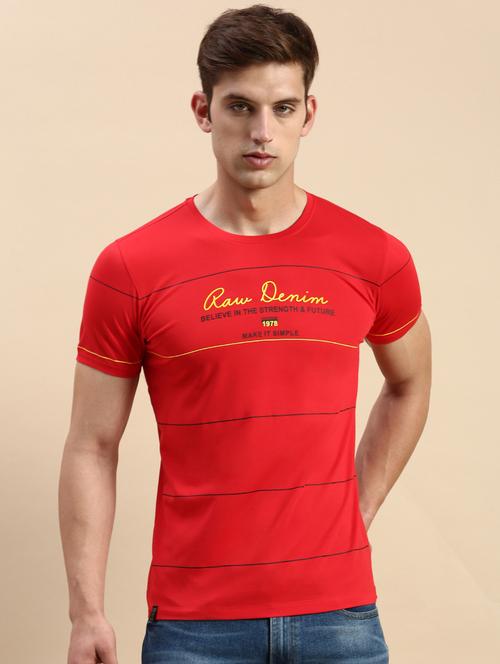 round neck printed cotton t-shirt - 19856143 -  Standard Image - 0
