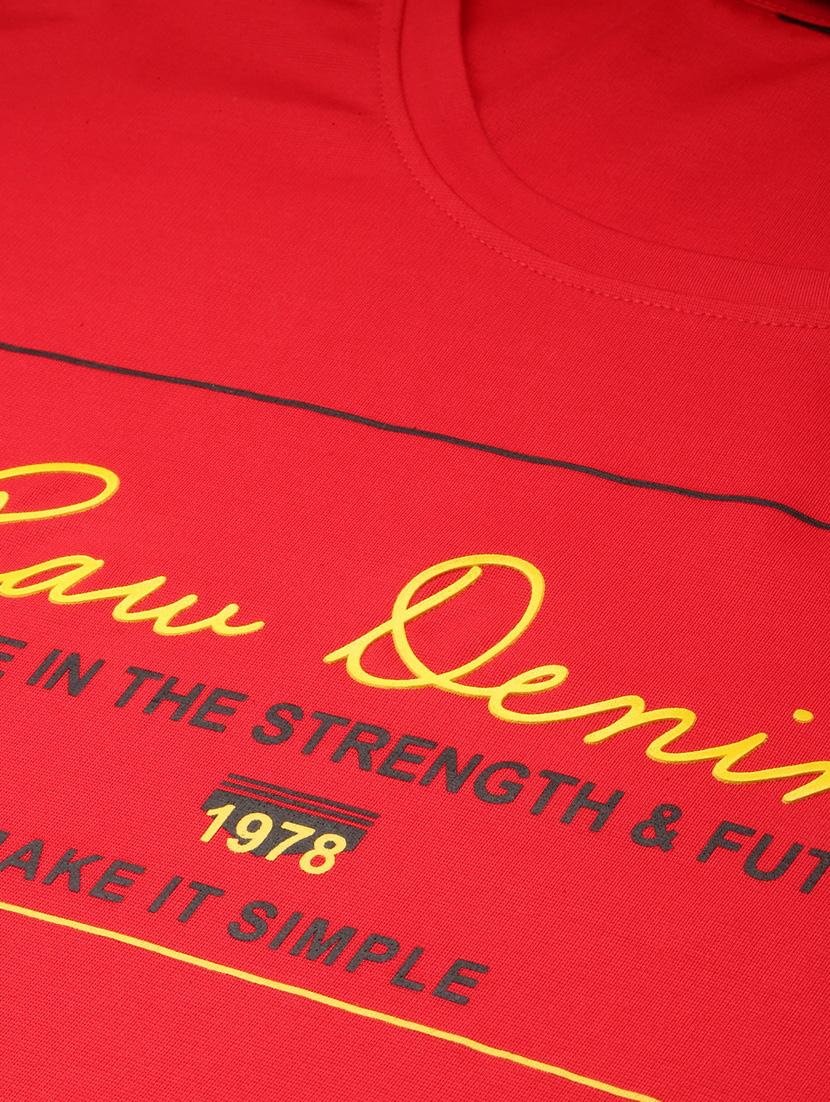 round neck printed cotton t-shirt - 19856143 - Standard Image - 6