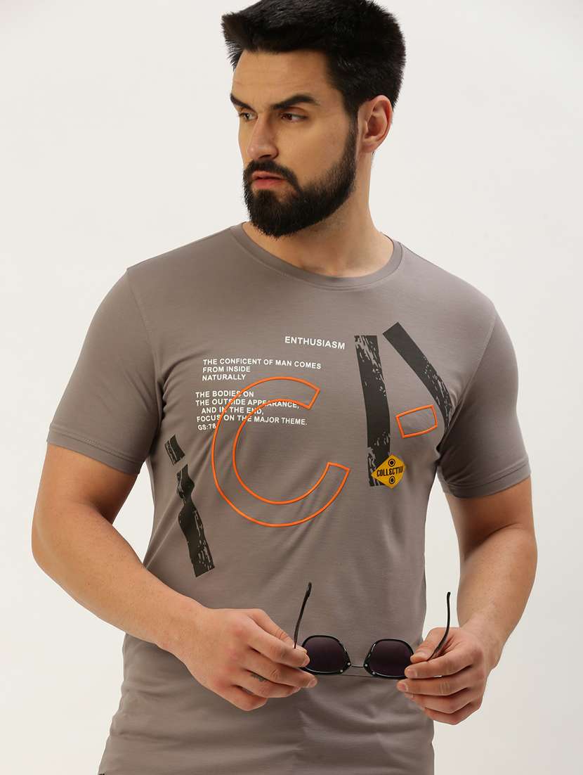 round neck printed cotton t-shirt - 19856148 -  Standard Image - 1
