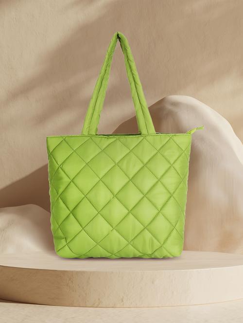 green polyester tote handbag - 19856171 -  Standard Image - 0
