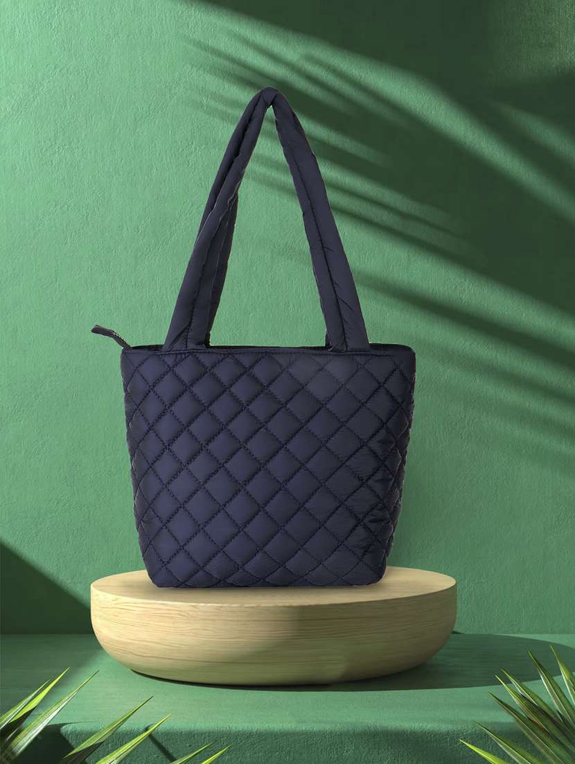 black polyester handbag