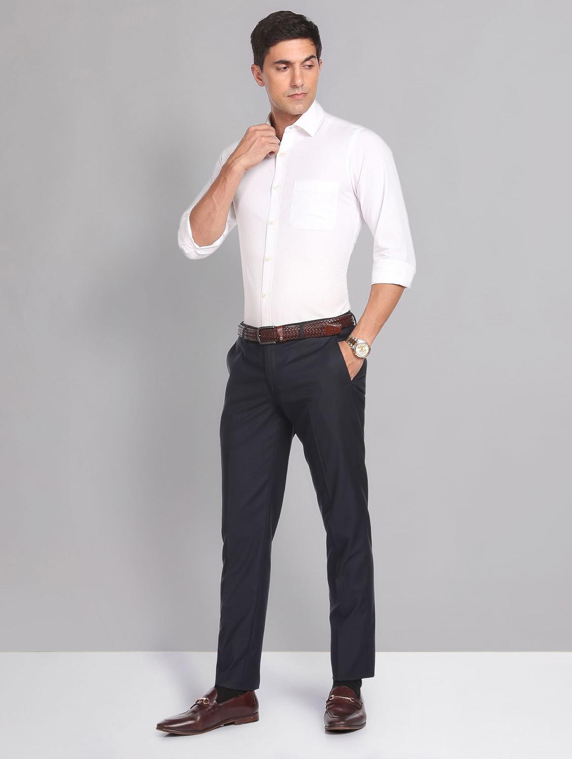 mid rise solid formal trouser - 19856231 - Standard Image - 4