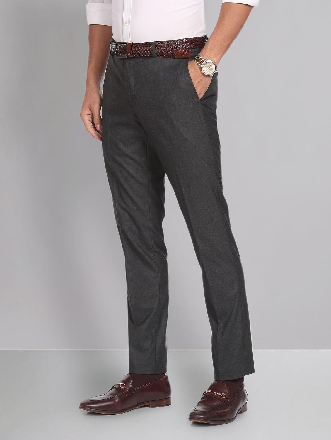 mid rise solid formal trouser - 19856233 - Standard Image - 1