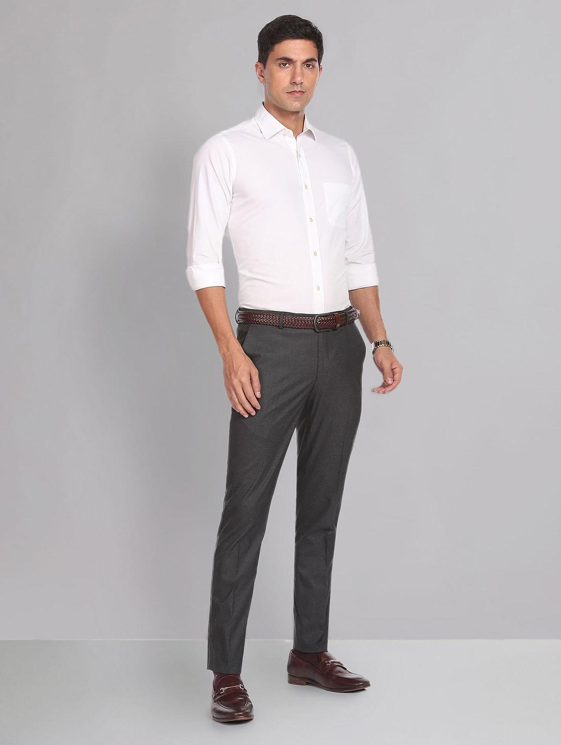 mid rise solid formal trouser - 19856233 - Standard Image - 4