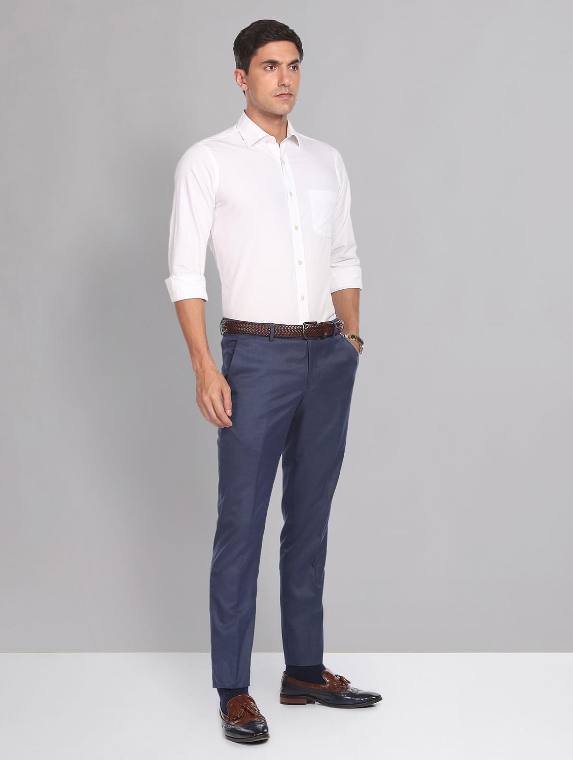 mid rise solid formal trouser - 19856234 - Standard Image - 4