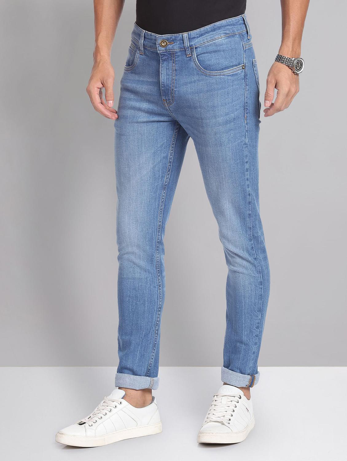 mens slim fit plain jeans - 19856245 - Standard Image - 1