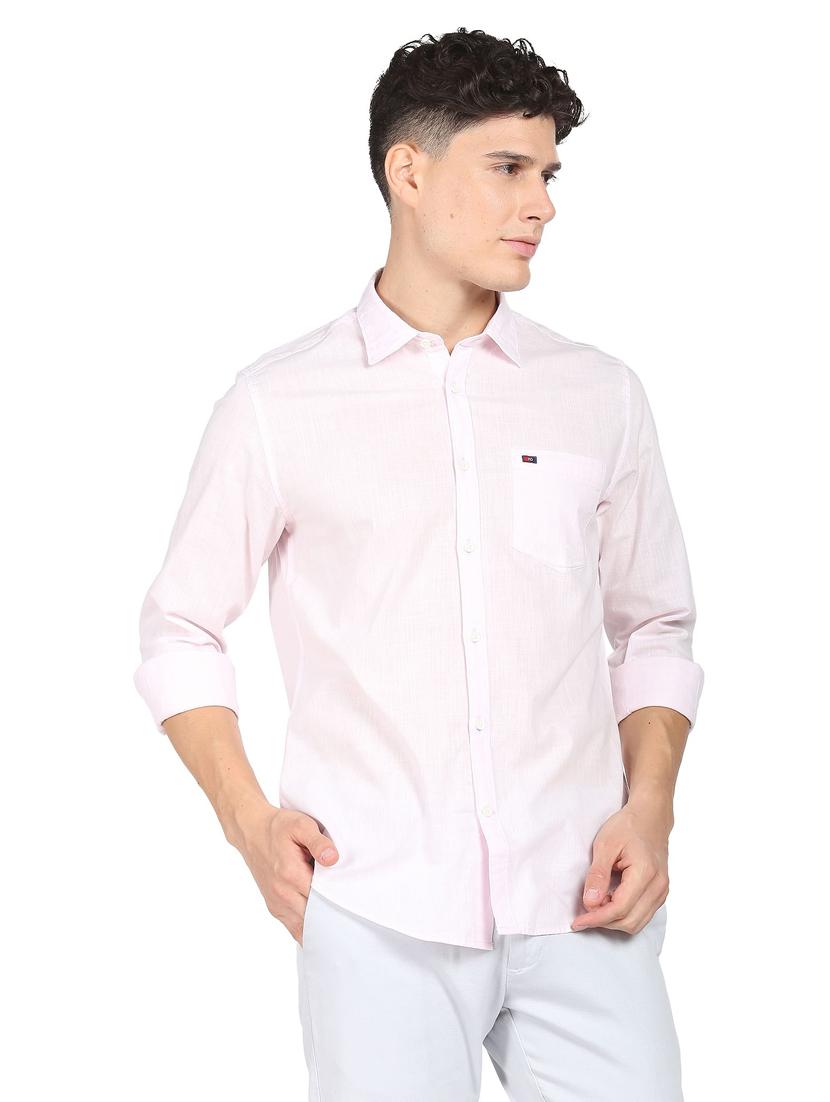 pink cotton casual shirt - 19856256 -  Zoom Image - 0