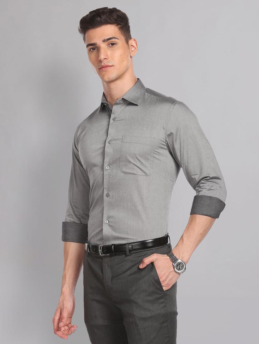 mens solids formal shirt - 19856270 -  Standard Image - 1
