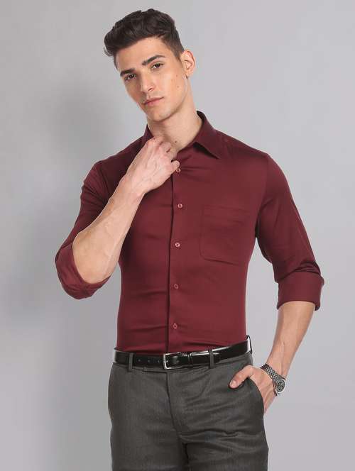mens solids formal shirt - 19856276 - Standard Image - 0