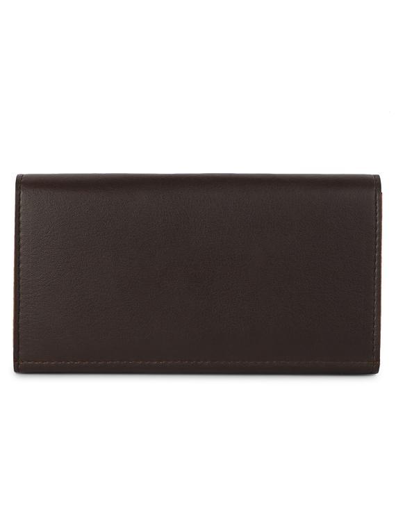 brown leatherette (pu) envelope clutch - 19856306 - Zoom Image - 0