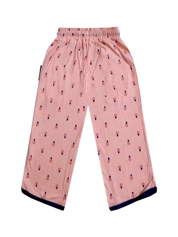 peach printed cotton three fourth  - 19856404 -  Standard Image - 1
