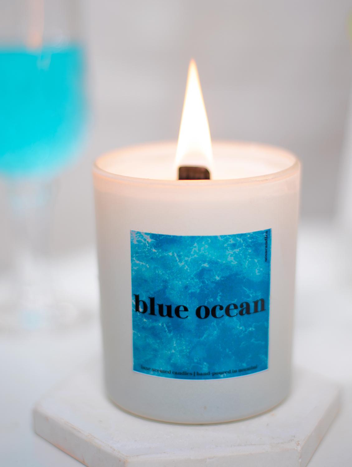 blue ocean scented candles gift set for boyfriend, girlfriend, husband, wife - 19856638 - Zoom Image - 0