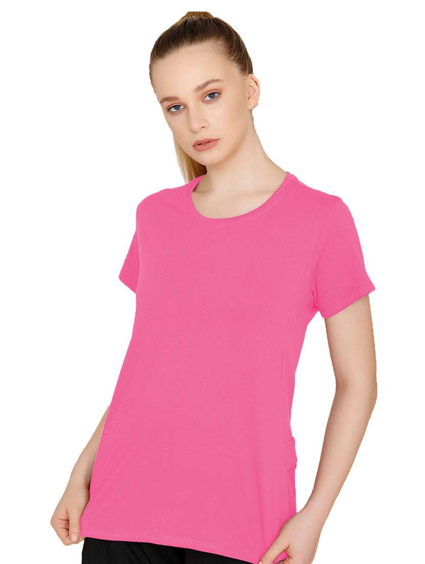 women's plain round neck t-shirt - 19859296 -  Standard Image - 1