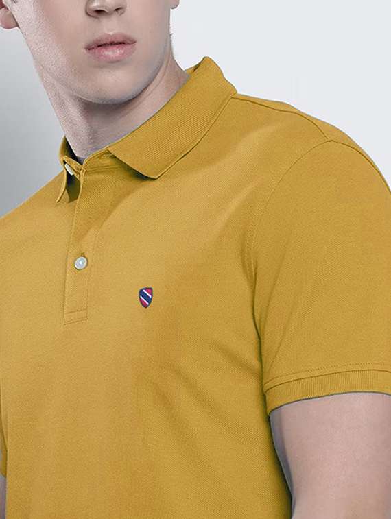 polo neck solid polo t-shirt - 19860494 -  Standard Image - 4