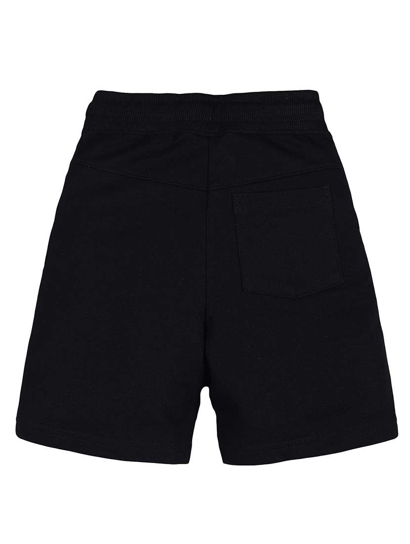 black solid casual shorts  - 19864011 -  Standard Image - 1