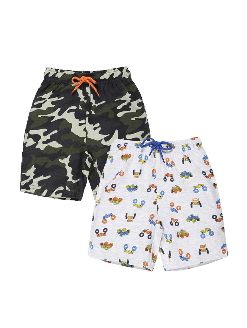pack of 2 multi colored printed shorts 