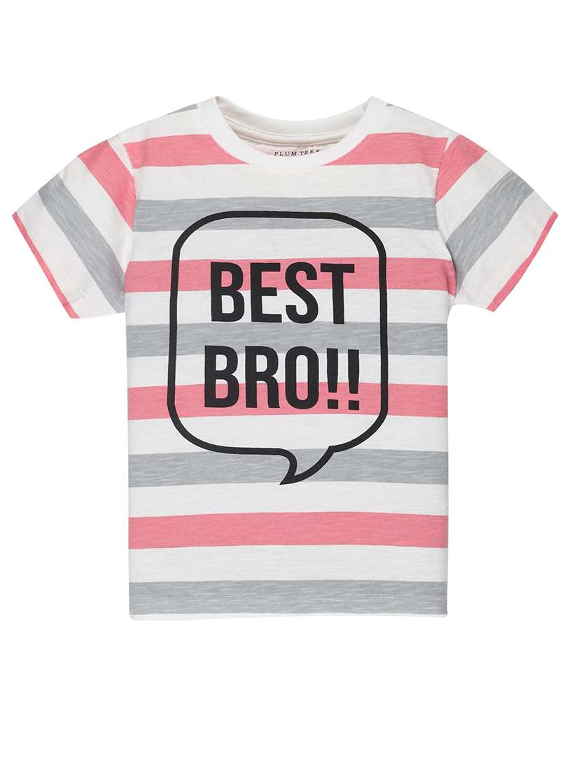 color blocked printed round neck twin set - 19864014 -  Standard Image - 1