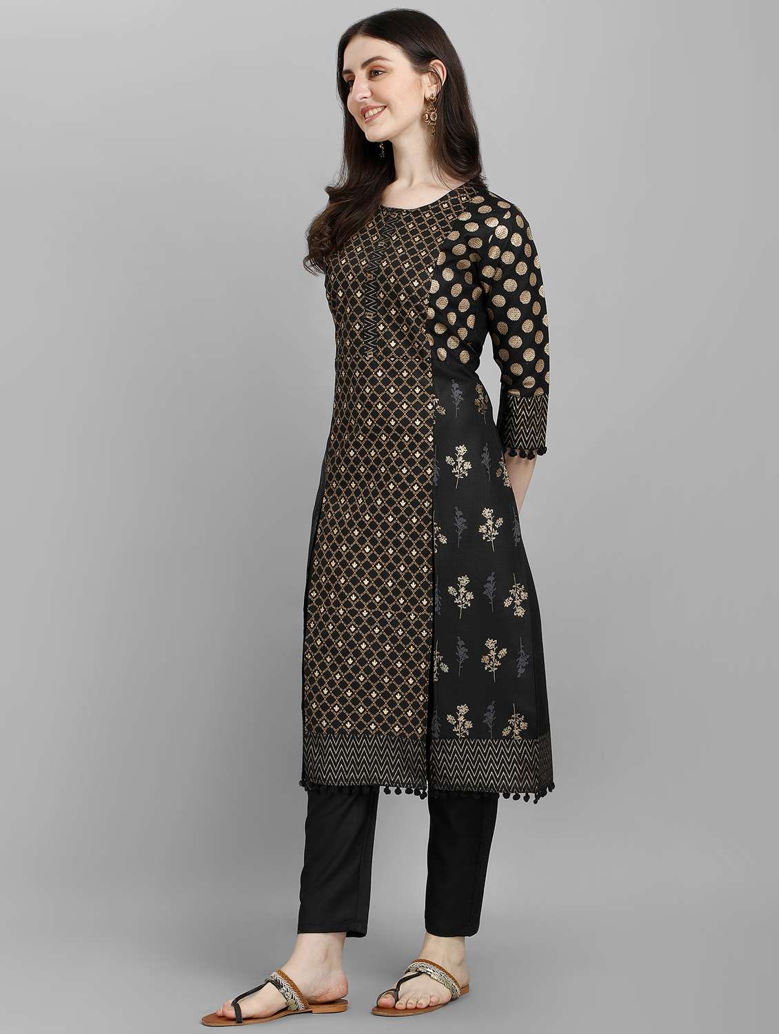 printed kurta pant set - 19864105 -  Standard Image - 1