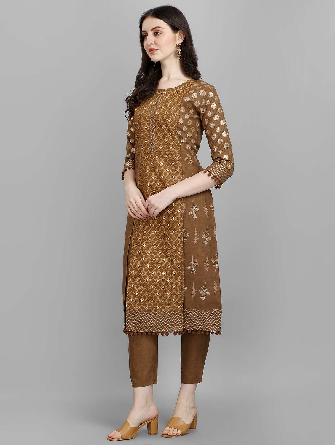 printed kurta pant set - 19864107 -  Standard Image - 1