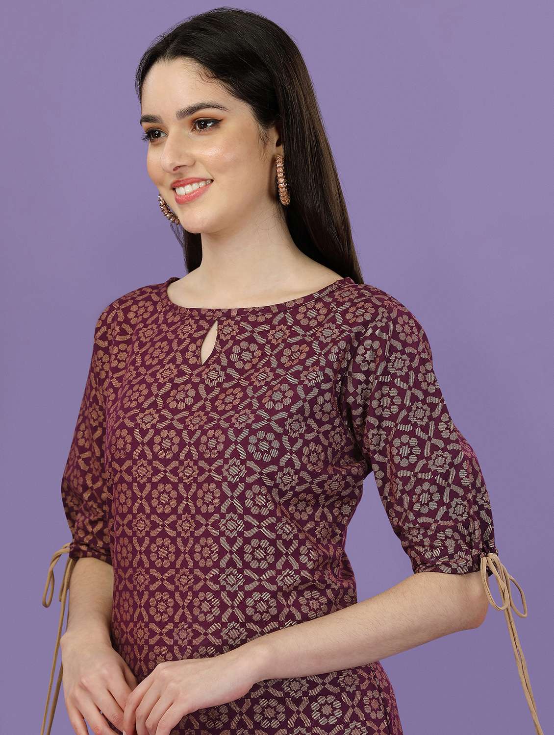 printed kurta palazzo set - 19864111 -  Standard Image - 4