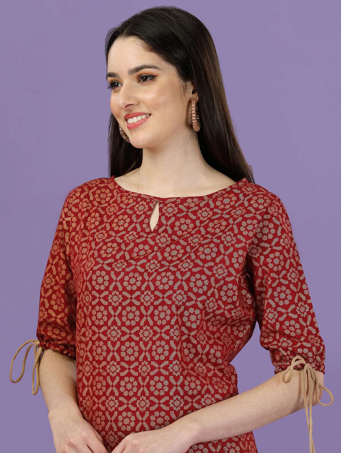 printed kurta palazzo set - 19864112 -  Standard Image - 4