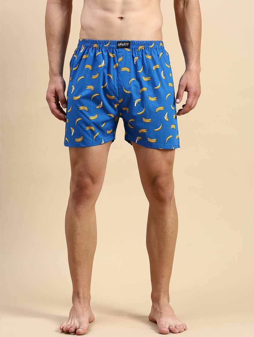 men's banana printed cotton boxers