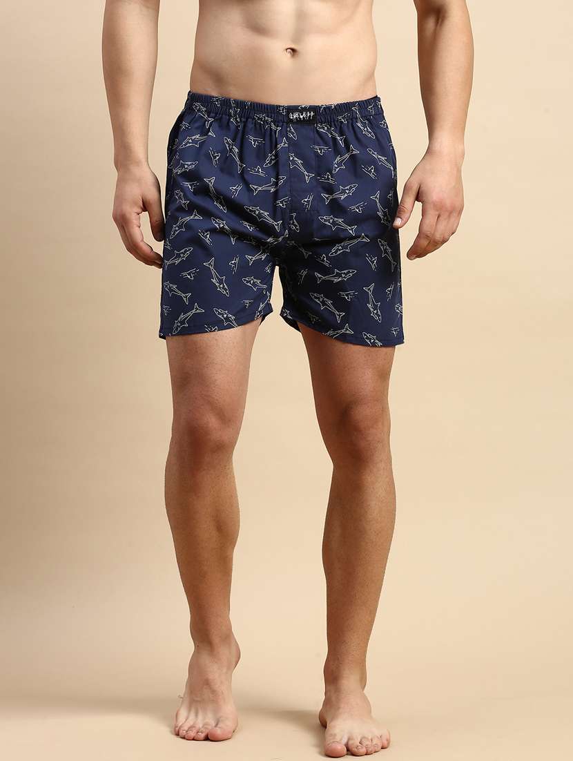 men's printed cotton boxers