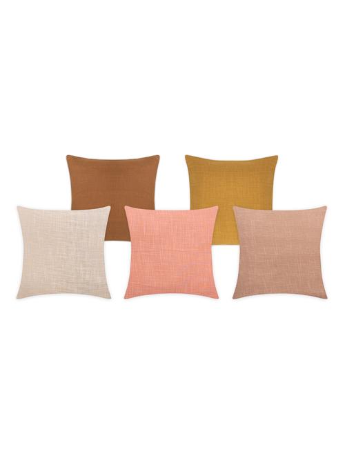 cotton slub cushion covers pack of 5 - 19865242 - Standard Image - 0
