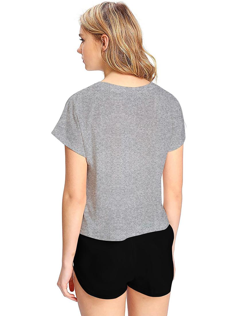 round neck solid nightwear shorts set - 19865473 - Standard Image - 1