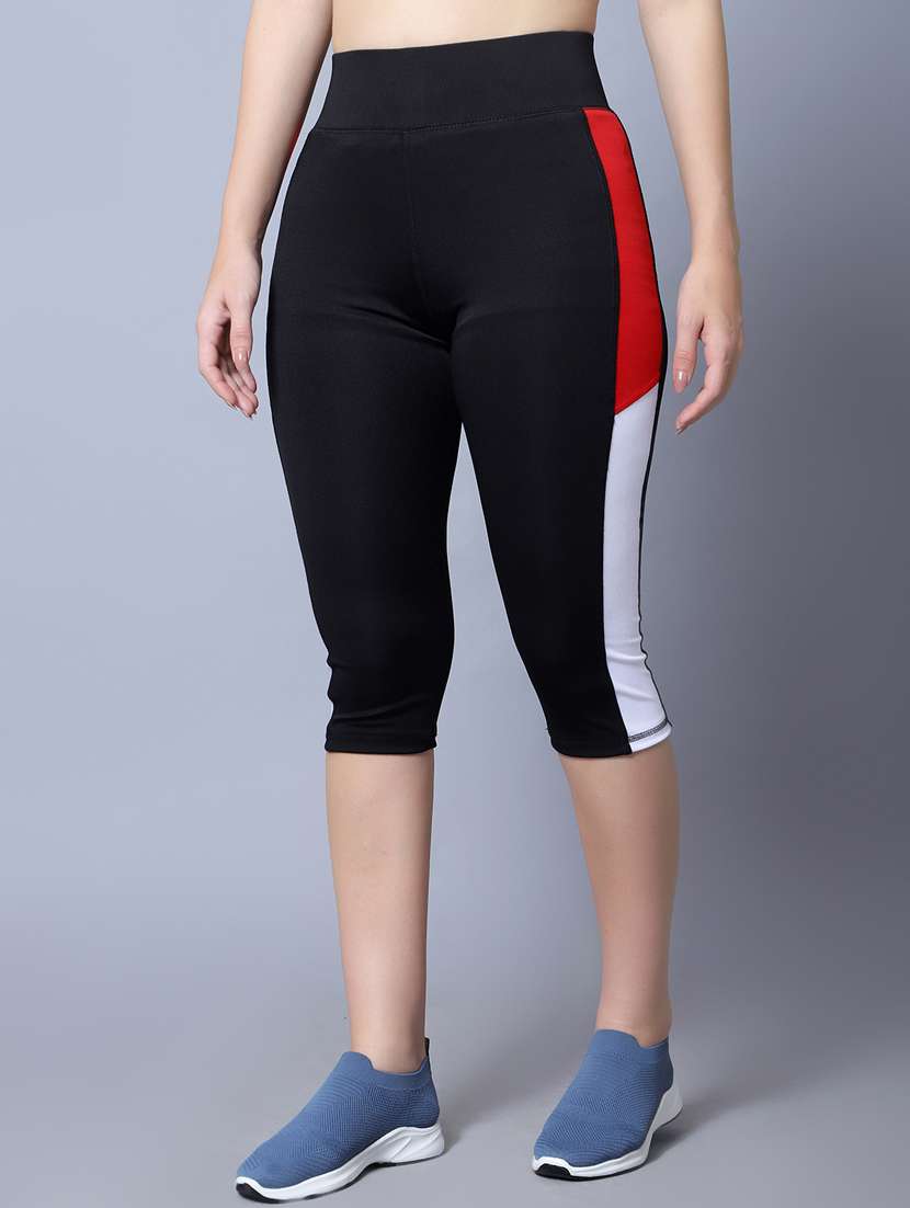 solids mid rise capri leggings