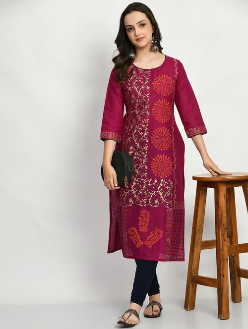 women's straight kurta - 19865820 - Standard Image - 0
