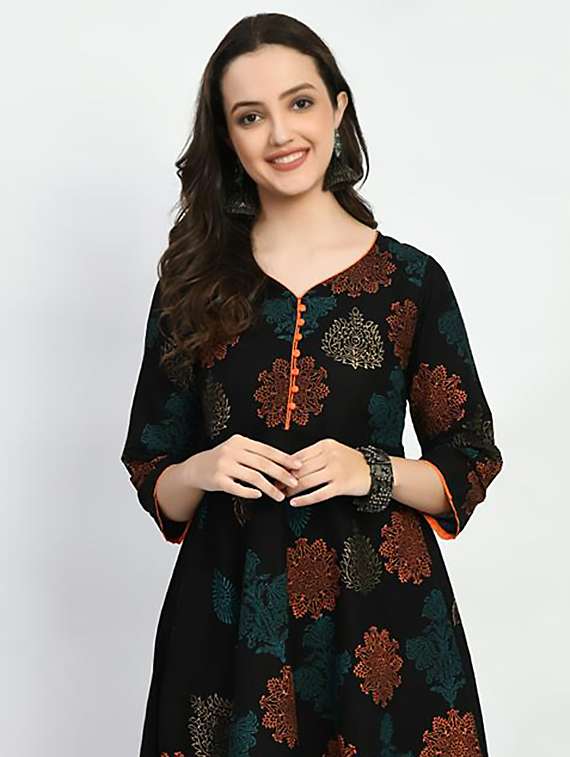 women's flared kurta - 19865837 -  Standard Image - 1
