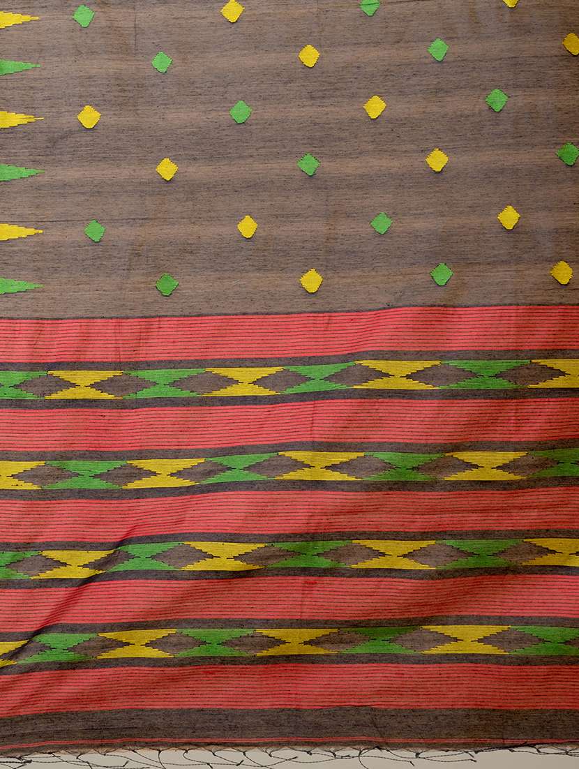 black self design woven saree with blouse - 19866614 -  Standard Image - 4