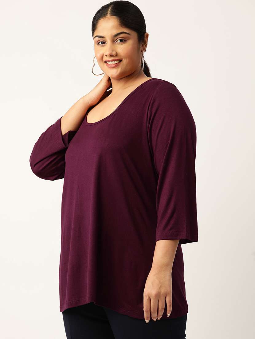 women's straight round neck top - 19866772 -  Standard Image - 1