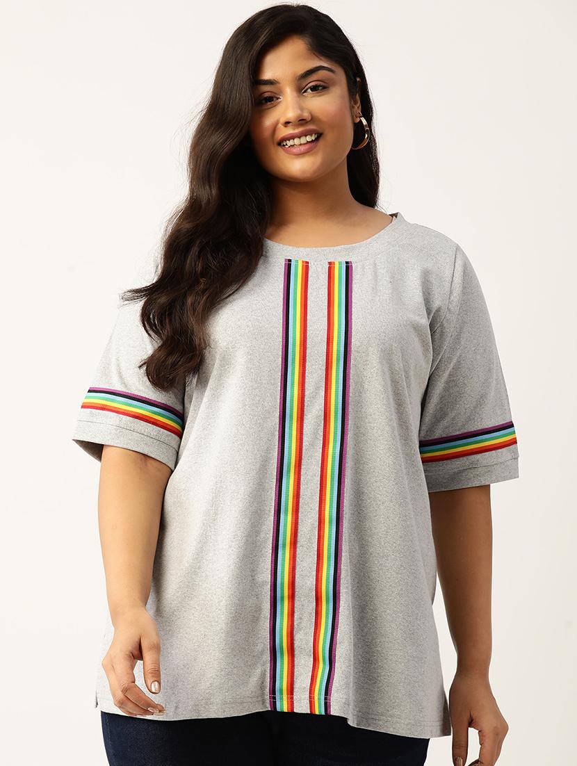 women's striped boat neck t-shirt - 19866783 - Zoom Image - 0
