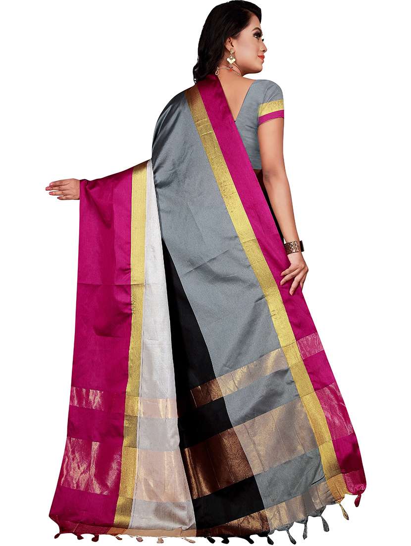 self design printed saree with blouse - 19866867 -  Standard Image - 1