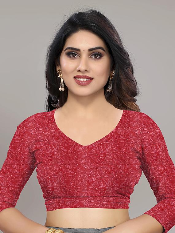 florals printed saree with blouse - 19866899 -  Standard Image - 1