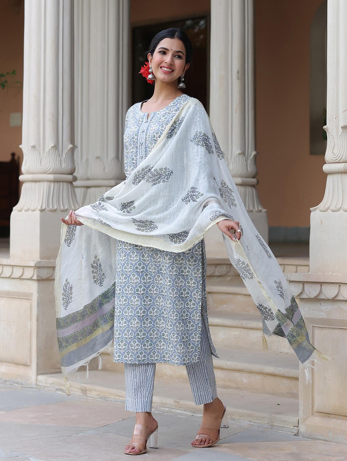 printed kurta pant set - 19866993 - Standard Image - 1
