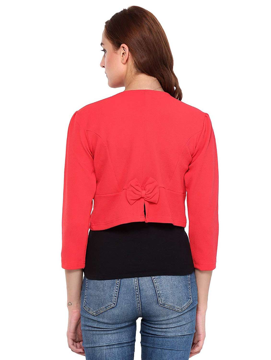 pink cotton blend shrug - 19867102 -  Standard Image - 1