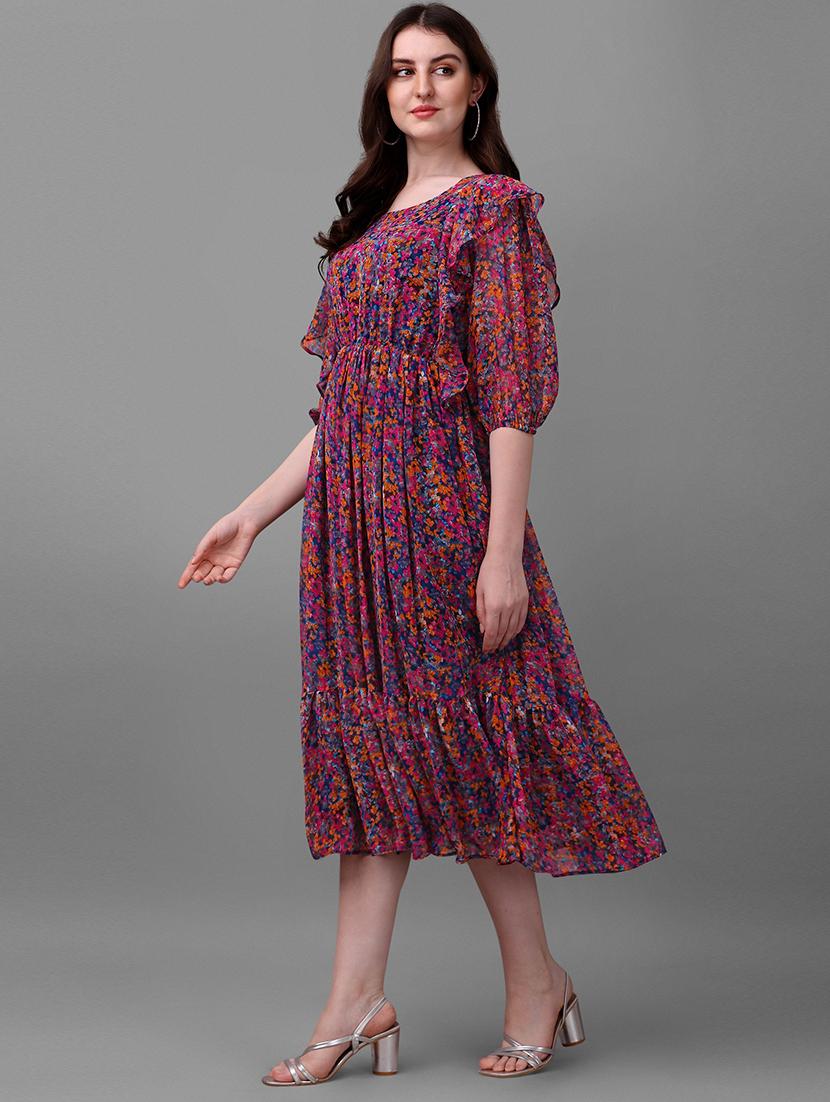 women's tiered dress floral dress - 19867576 -  Standard Image - 1