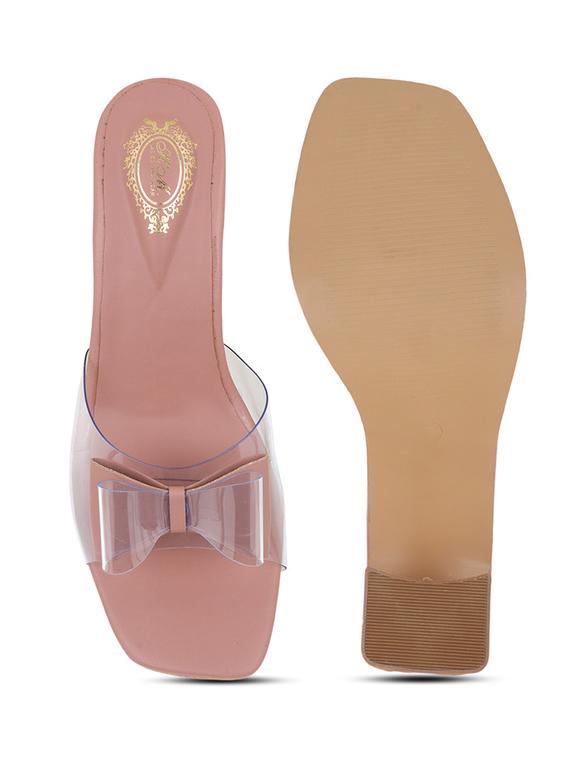 pink synthetic slip on sandals - 19868228 - Standard Image - 4