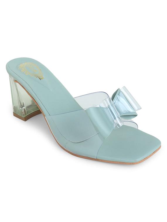 green synthetic slip on sandals - 19868229 -  Standard Image - 1