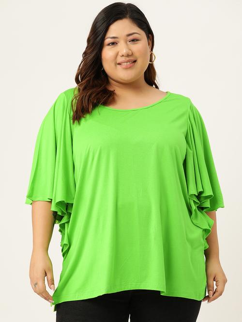 women's ruffle boat neck top - 19868516 - Standard Image - 0